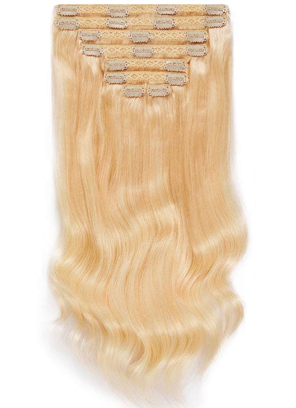 24 Inch Ultimate Volume Clip In Hair Extensions 60 Light Blonde