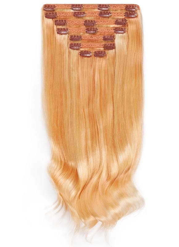 16 Inch Full Head Clip In Hair Extensions 27 613 Blonde Mix