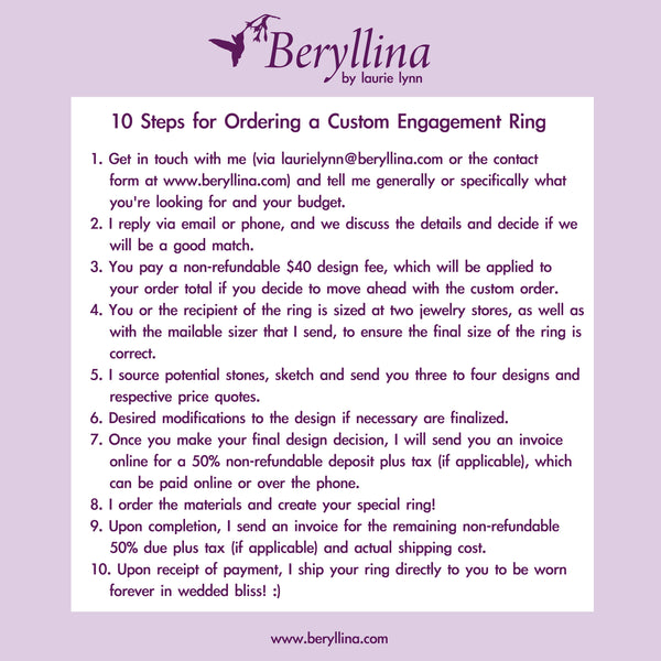 10 Steps for Ordering a Custom Engagement Ring from Beryllina