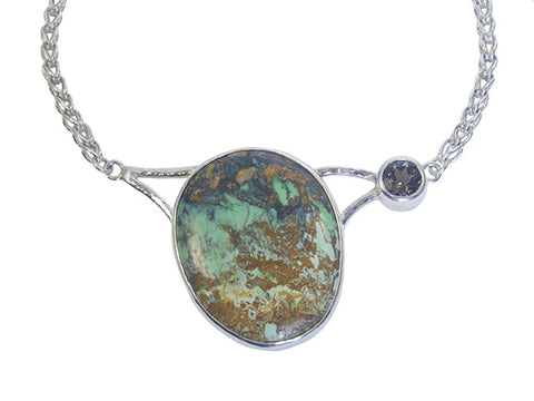 Custom necklace with Maine smokey quartz