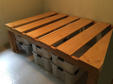 DIY storage bed