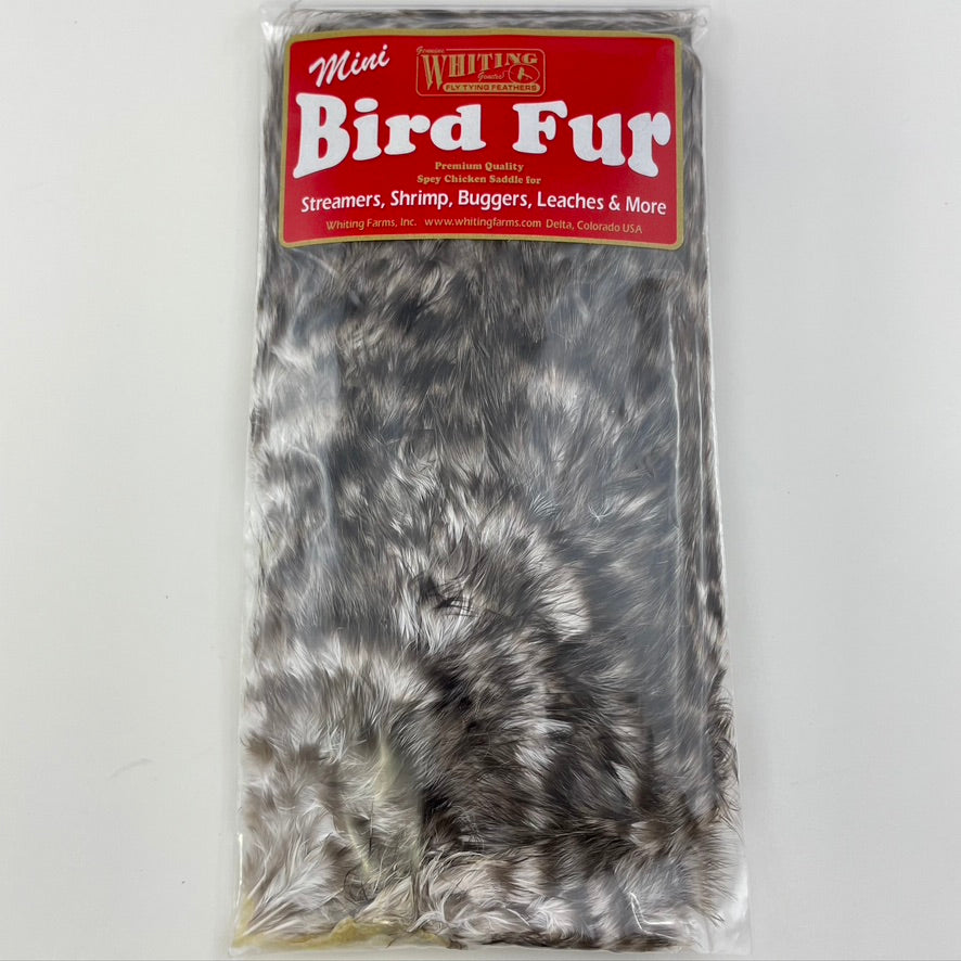 Fly Tying-Whiting Farms Spey Mini Bird Fur Heron Grey 