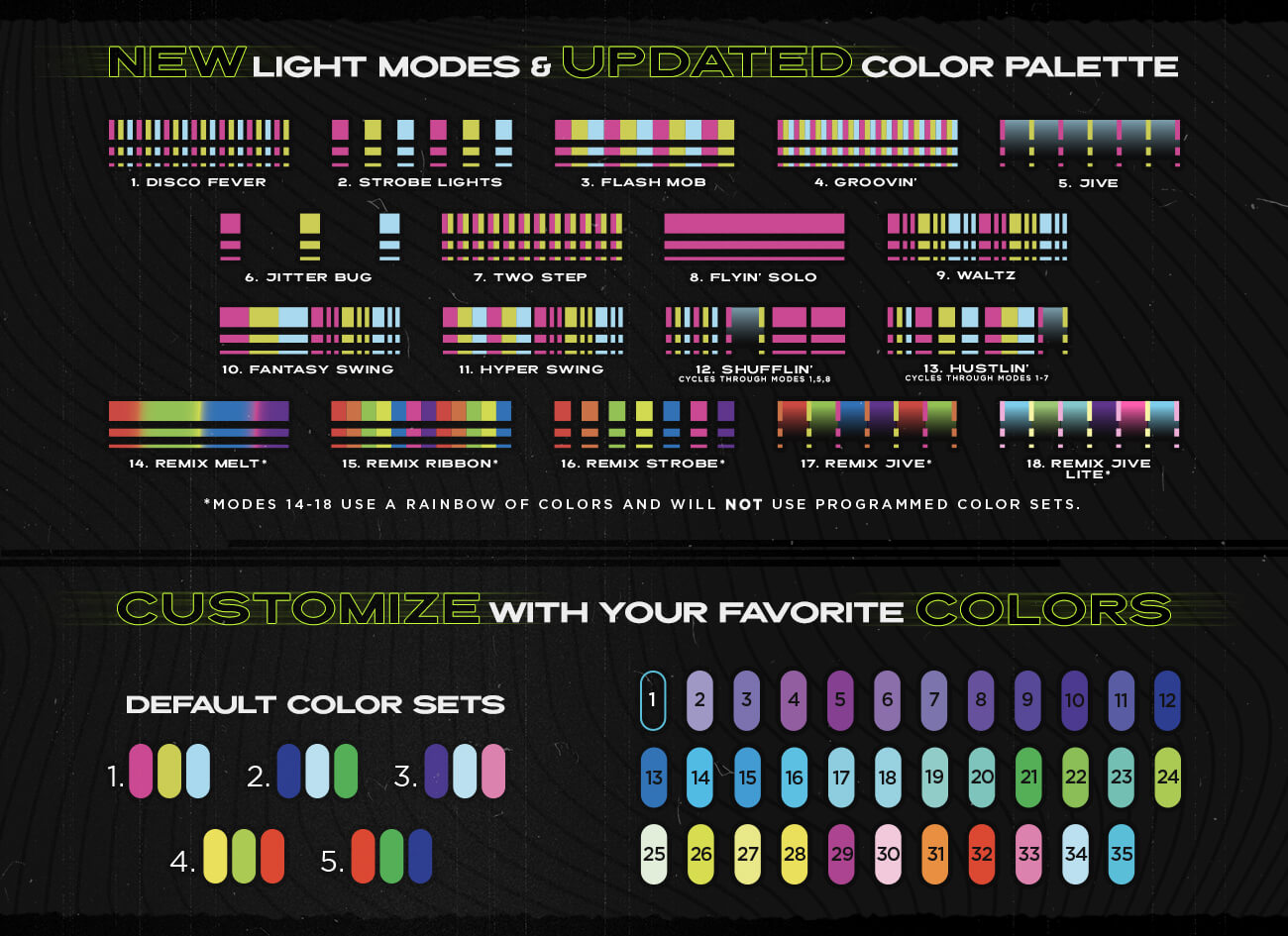 the spinsterz space whip color palette