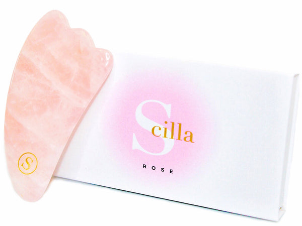 Scillarose Rose Quartz Gua Sha Facial Massage 