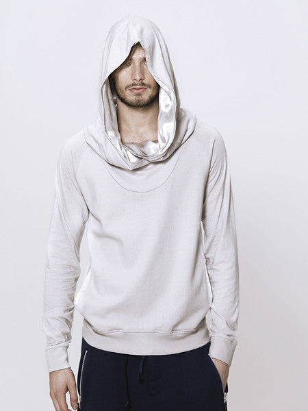 silk lined hoodie