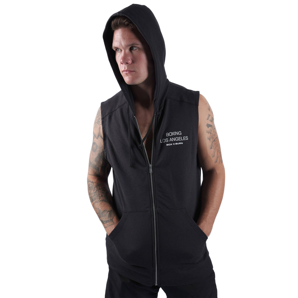 boxing sleeveless hoodie