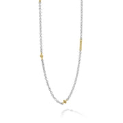 Sterling Silver and 18K Yellow Gold Caviar Collection Necklace