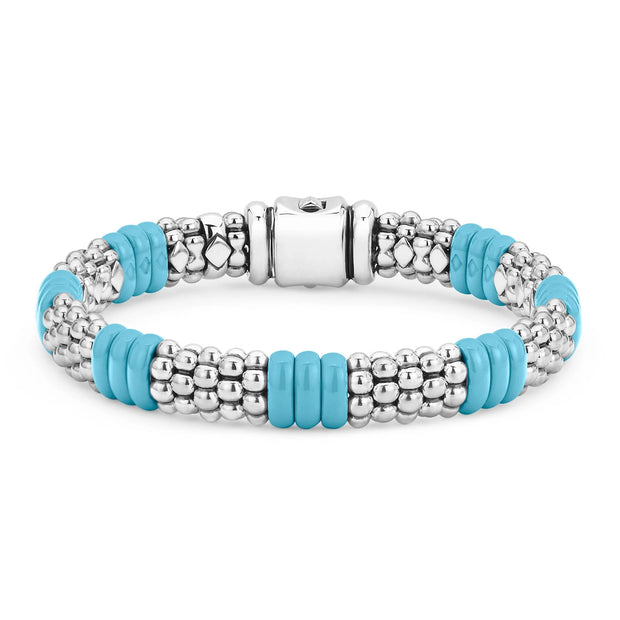 Sterling Silver Blue Caviar Collection Bracelet