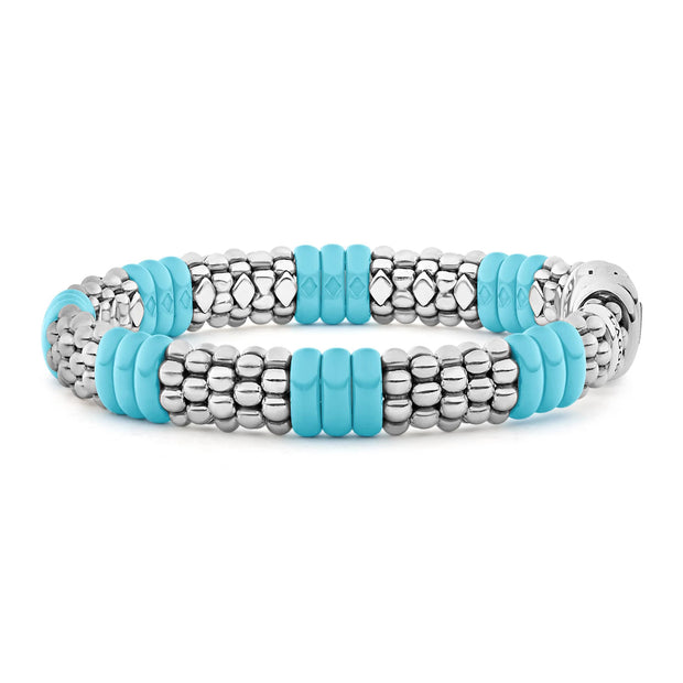 Sterling Silver Blue Caviar Collection Bracelet