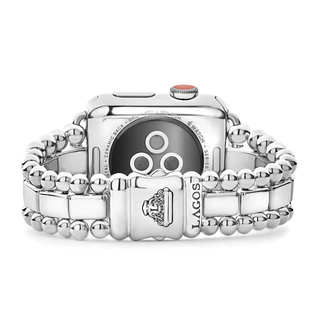 Sterling Silver Smart Caviar Collection Watch Bracelet