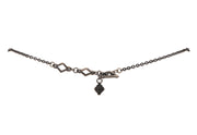 18K Yellow Gold Blackened Sterling Silver Champagne Diamond Necklace