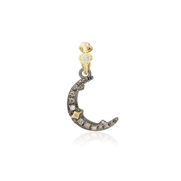 18K Yellow Gold and Sterling Silver Old World Collection Crescent Moon Enhancer