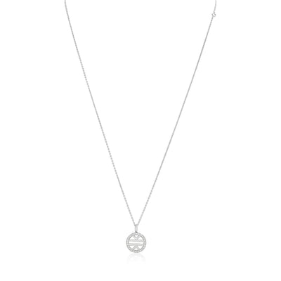 18K White Gold and Diamond Pendant Necklace