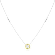 Sterling Silver and 18K Yellow Gold Diamond Necklace - TIVOL