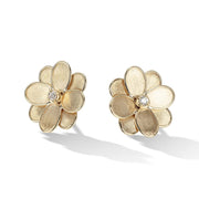 18K Yellow Gold Petali Collection Diamond Earrings
