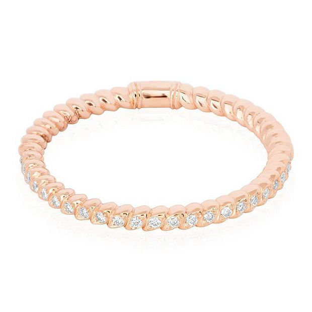 18K Rose Gold Diamond Band - TIVOL