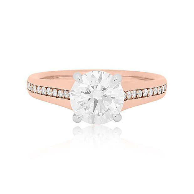 18K Rose Gold Diamond Semi-Mounting - TIVOL