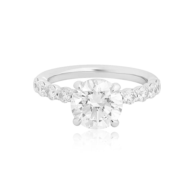 18K White Gold Diamond Semi-Mounting