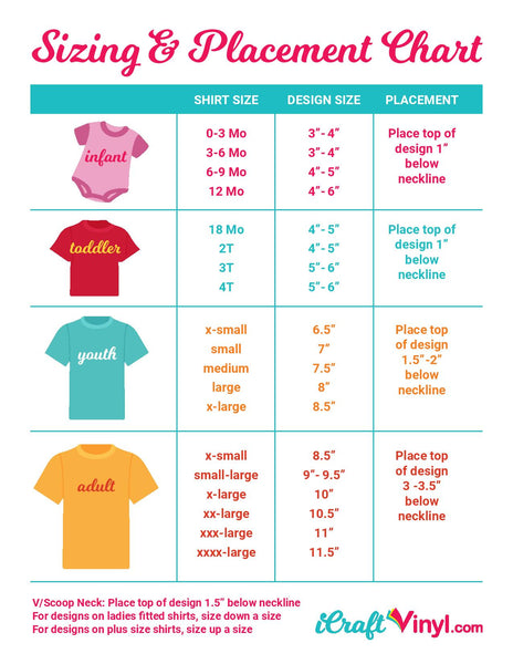 Proper Sizing & Placement for your Heat Transfer Vinyl Designs