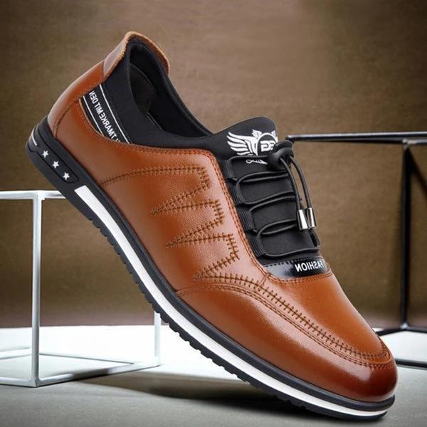 fashion men's leather slip on shoes