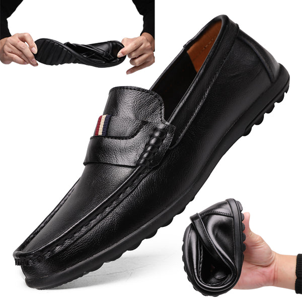 mens black driving shoes