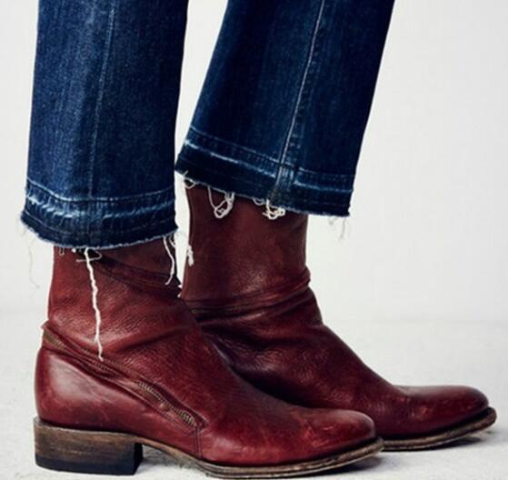 vintage leather ankle boots