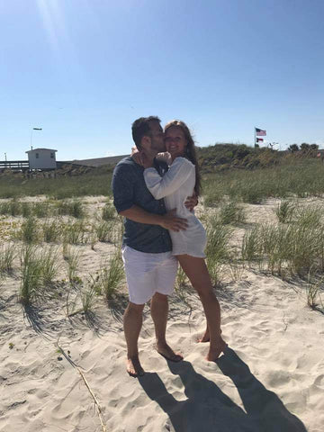 Photo of Engaged Couple Robert and Lauren at the Beach