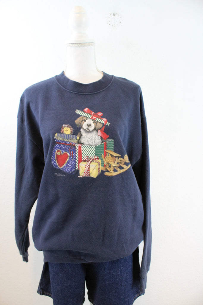 Vintage Doggie Sweatshirt (L) - ramanujanitsez Online