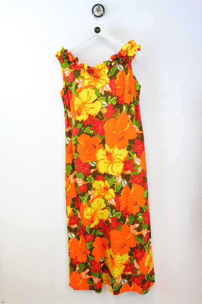 Vintage Orange Hawaii Dress (M) - ramanujanitsez
