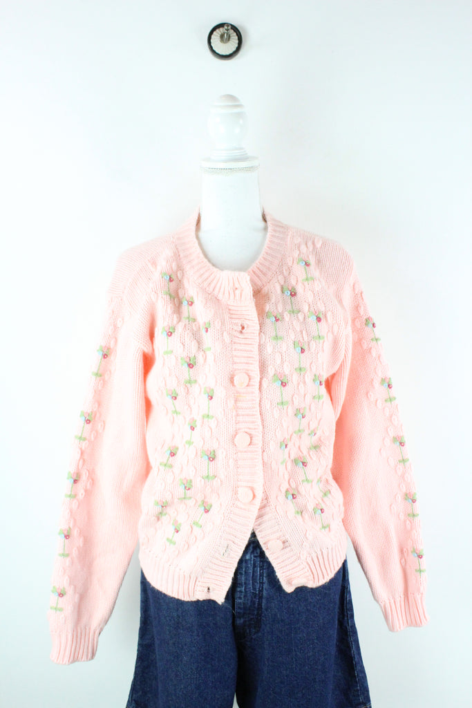 Vintage Pink Cardigan (M) - ramanujanitsez