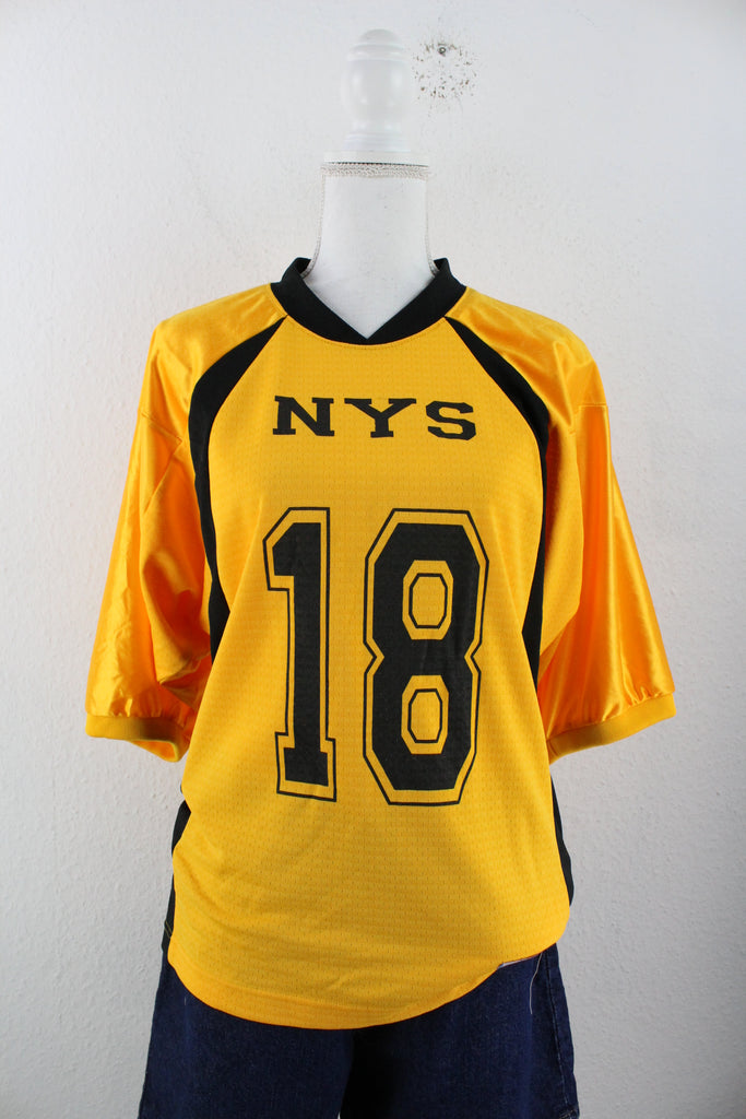 Vintage yellow NYS Jersey (XL) - ramanujanitsez