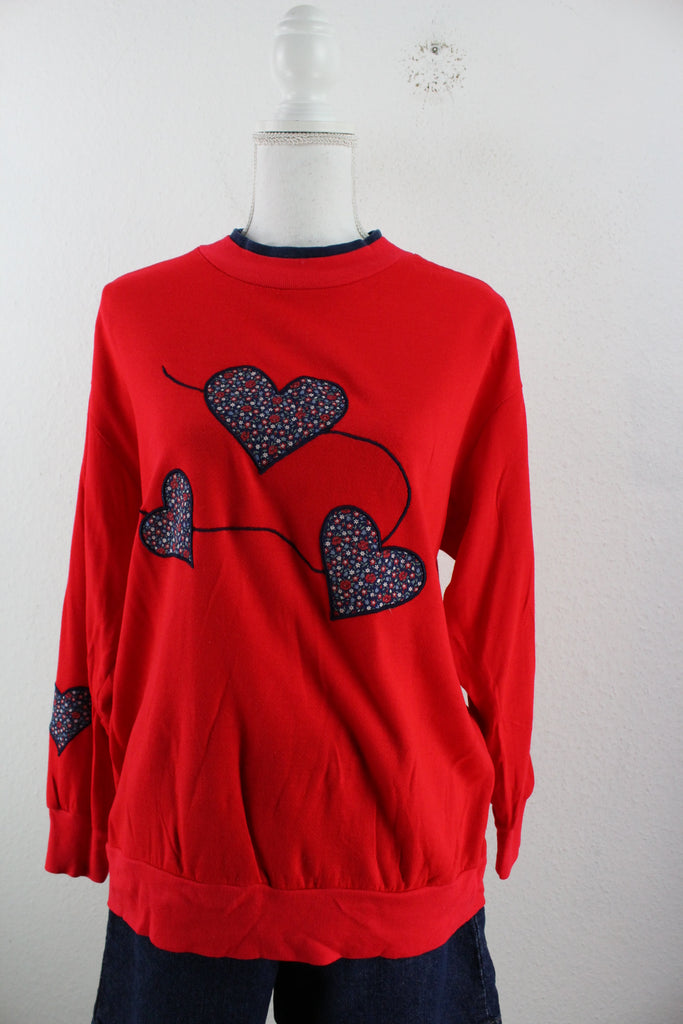 Vintage Heart Sweatshirt (L) - ramanujanitsez