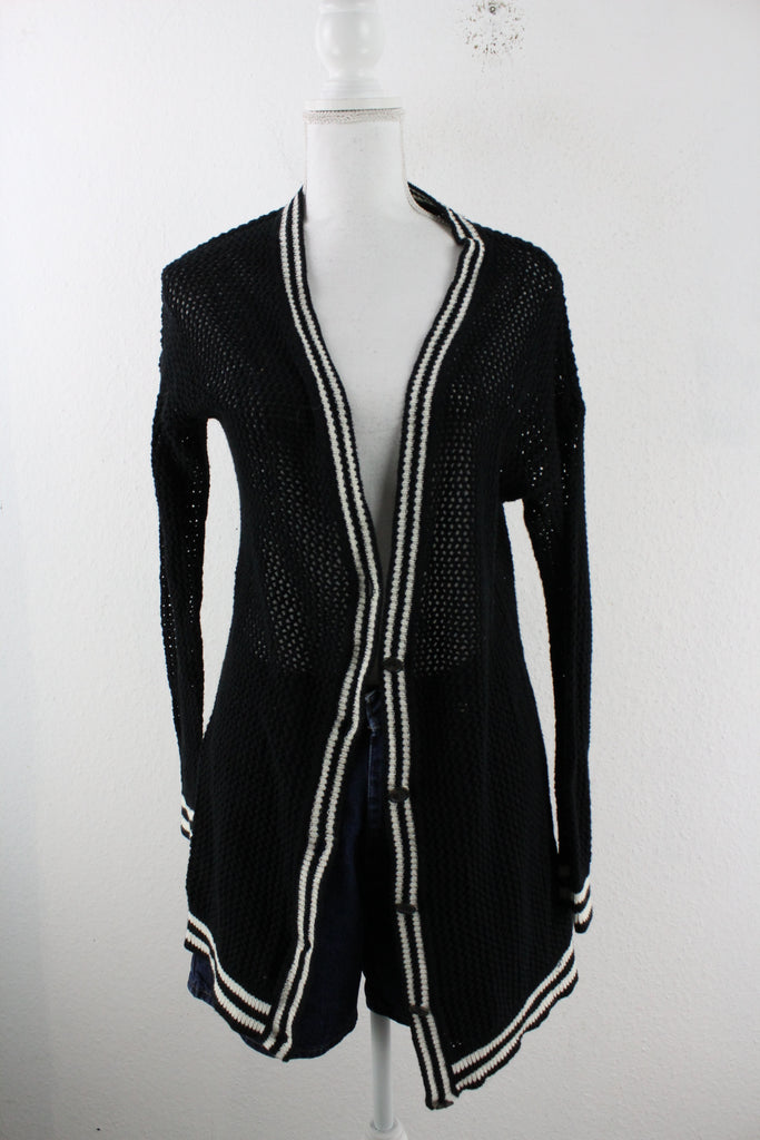 Vintage Black Cardigan (M) - ramanujanitsez