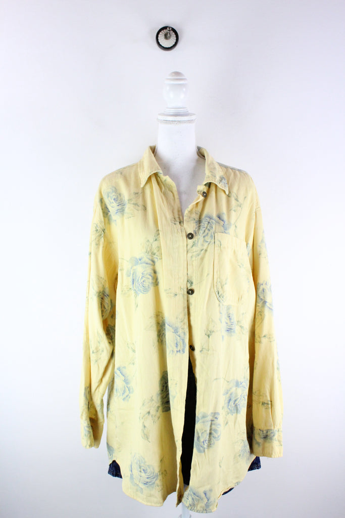 Vintage Yellow Oversize Shirt (M) - ramanujanitsez