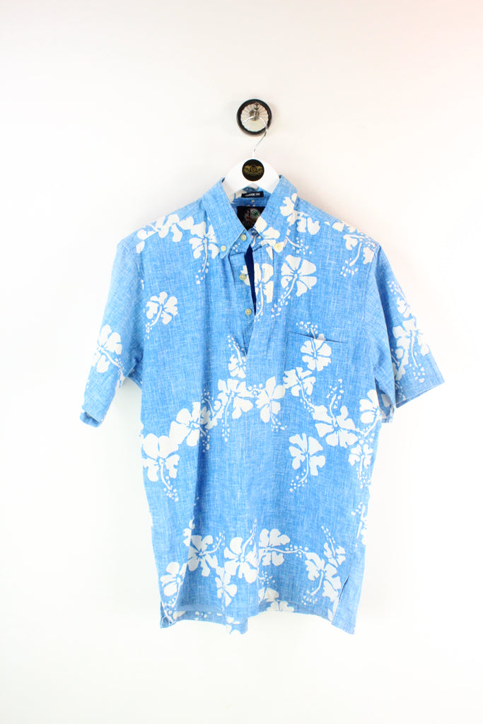 Vintage Blue Flower Hawaii Shirt (S) - ramanujanitsez