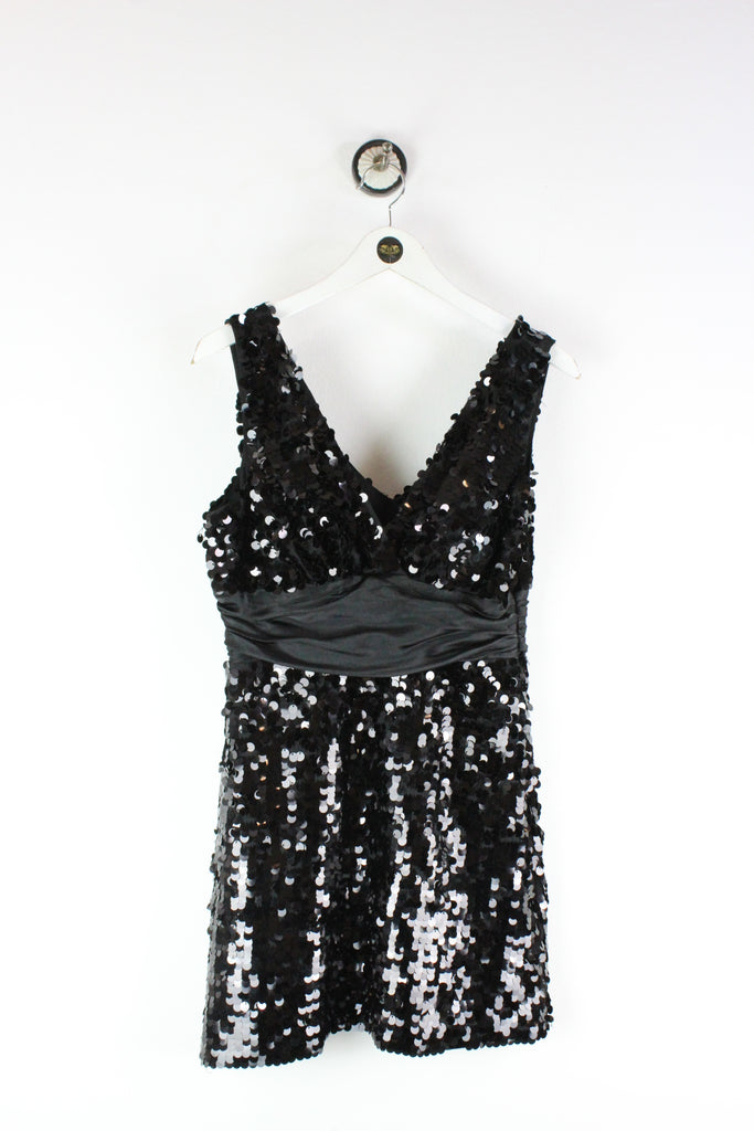 Vintage Black Sequins Dress (M) - ramanujanitsez