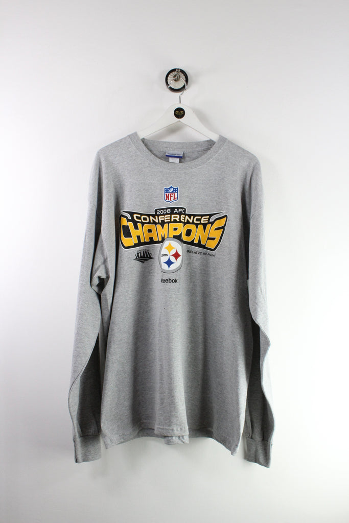 2008 AFC Conference Champion Pittsburgh Steelers Long Sleeve T-Shirt (L) - ramanujanitsez