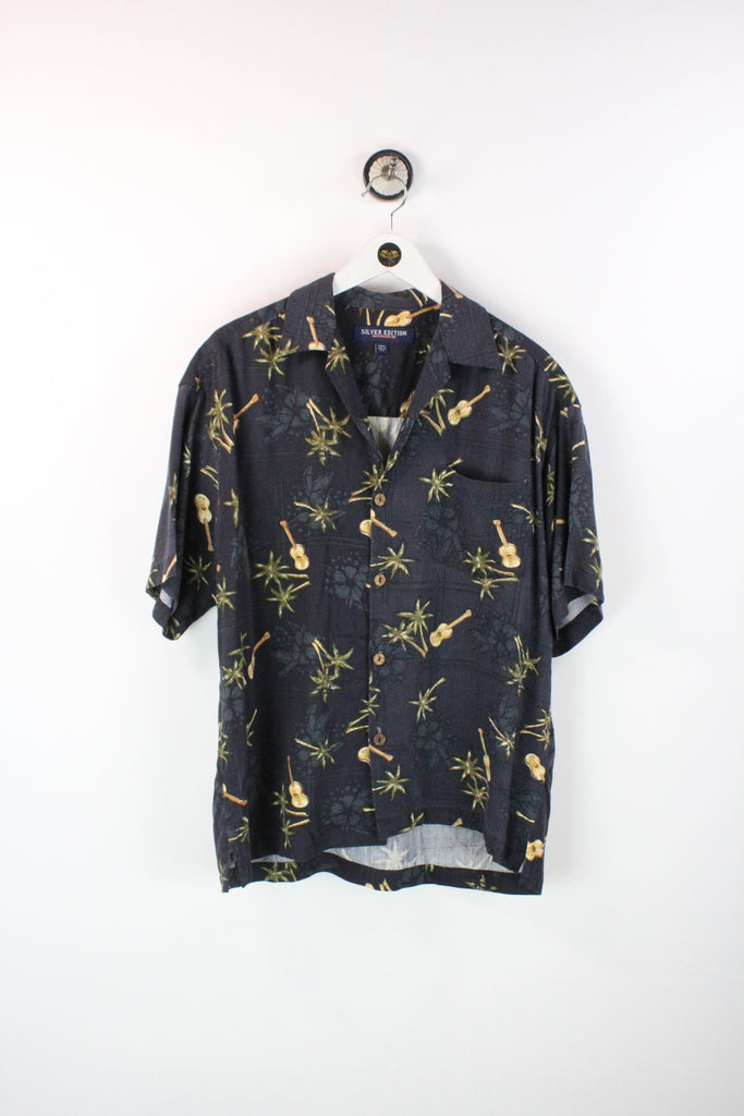 Vintage Black Guitar Hawaii Shirt (S) - ramanujanitsez
