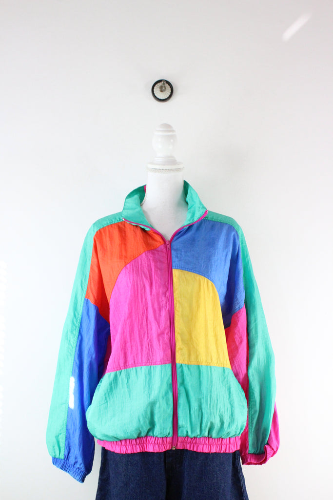 Vintage Colourful Nylon Jacket (M) - ramanujanitsez