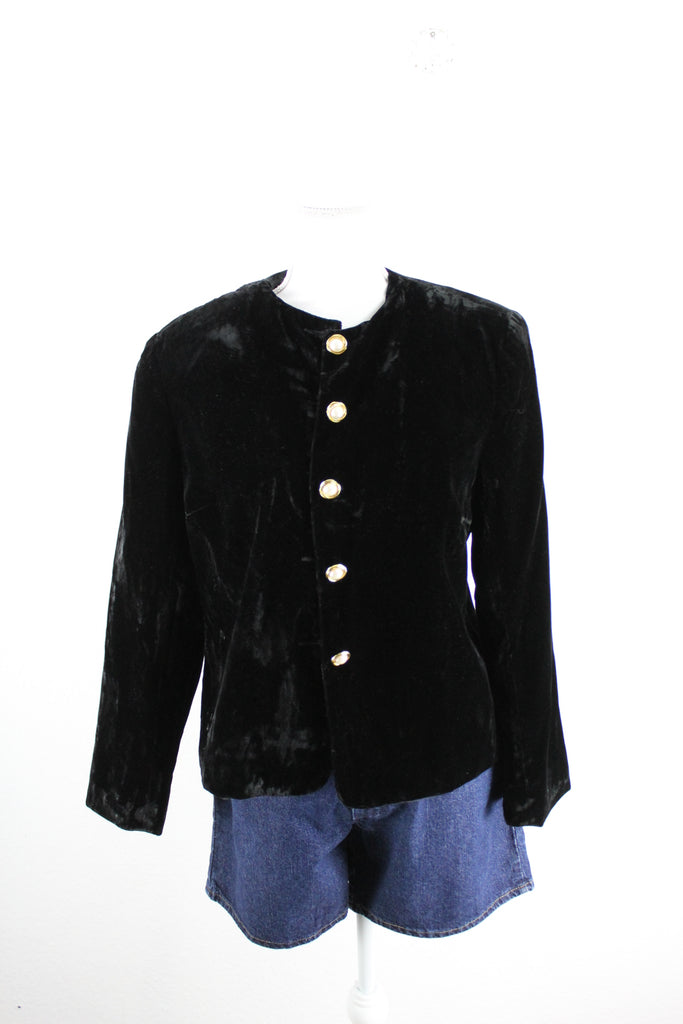 Vintage Black Velvet Balzer (S) - ramanujanitsez Online