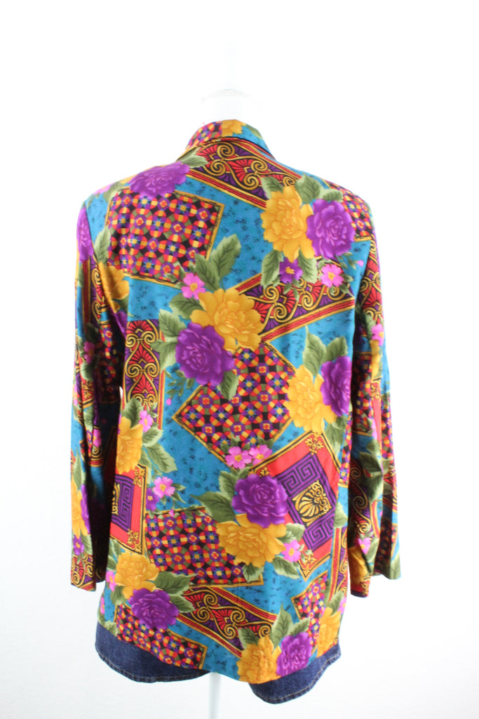 Vintage Colorful Blazer (M) - ramanujanitsez Online