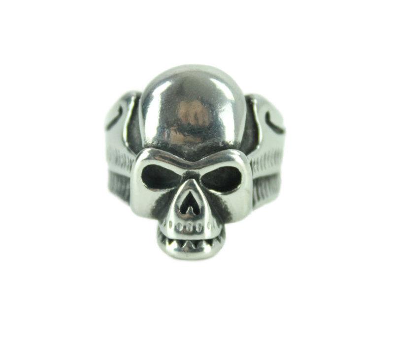 Angel Skull Stainless Steel Ring - ramanujanitsez