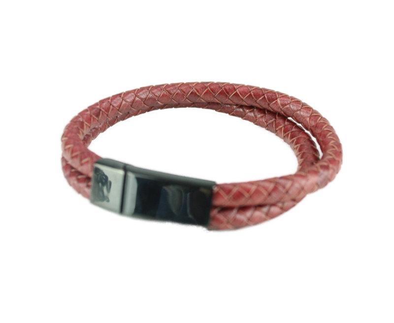 Red Leather Bracelet - ramanujanitsez