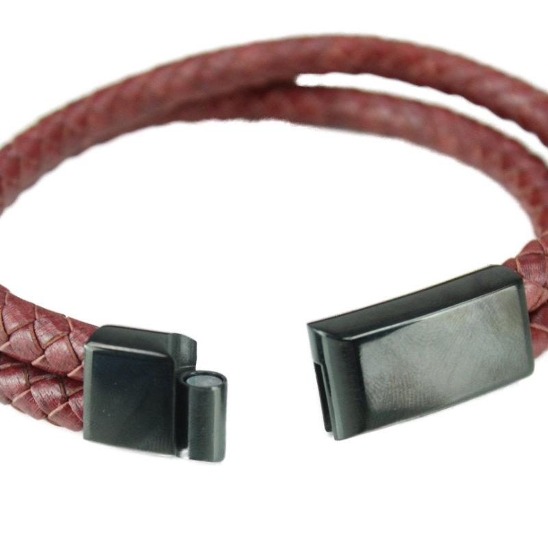Red Leather Bracelet - ramanujanitsez
