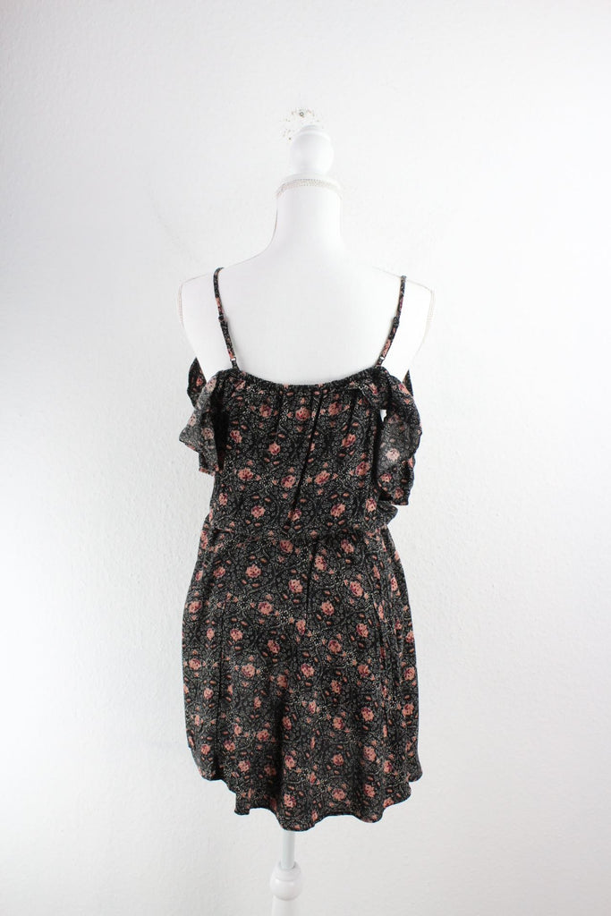 Vintage Black Flower Dress (S) ramanujanitsez 