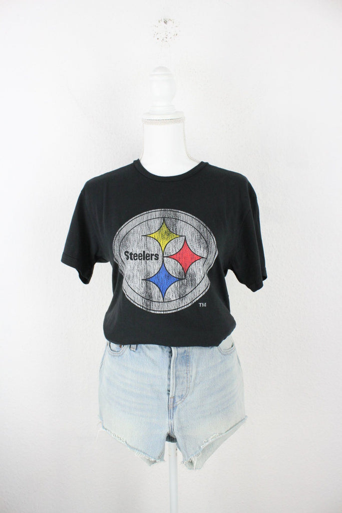 Vintage Black Steelers T-Shirt (M) ramanujanitsez 