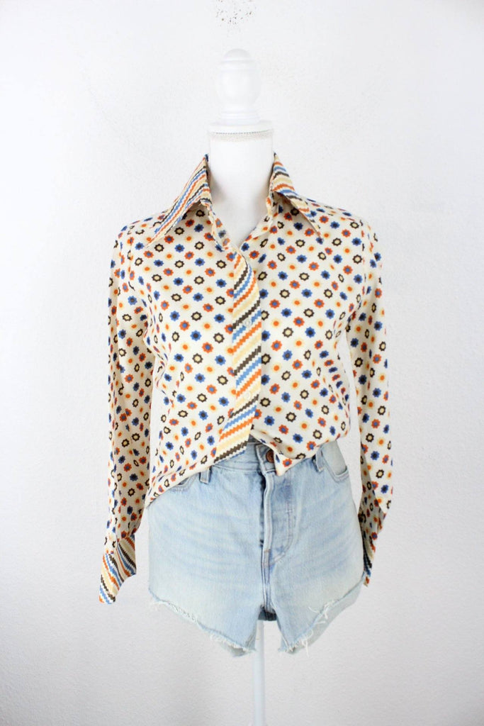 Vintage Colorful Lady Arrow Blouse (M) ramanujanitsez 