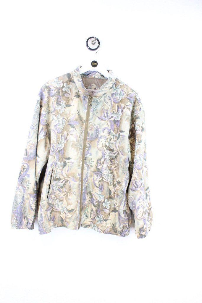 Vintage Flower Silk Jacket ( L ) - ramanujanitsez