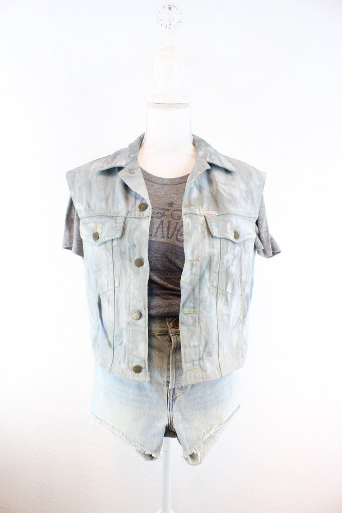 Vintage Guess Batik Denim Jeans Vest (M) ramanujanitsez 