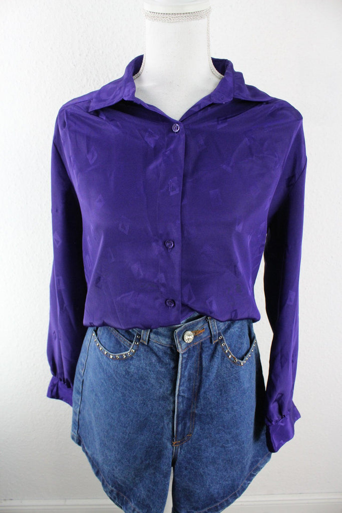 Vintage Purple Ashley Blouse (M) ramanujanitsez 